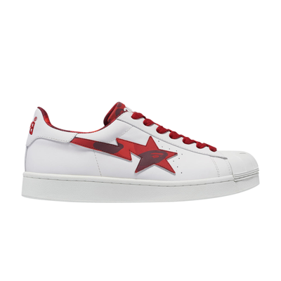 Pre-owned Bape Skullsta M1 'white Red'