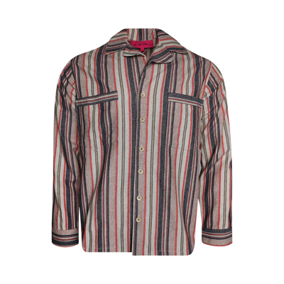 Pre-owned The Elder Statesman Leisure Stipe Shirt 'stripe' In Multi-color