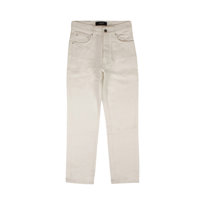 Pre-owned Amiri Cropped Straight Stack Jeans 'white'