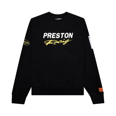 Pre-owned Heron Preston Preston Racing Crewneck 'black/white'