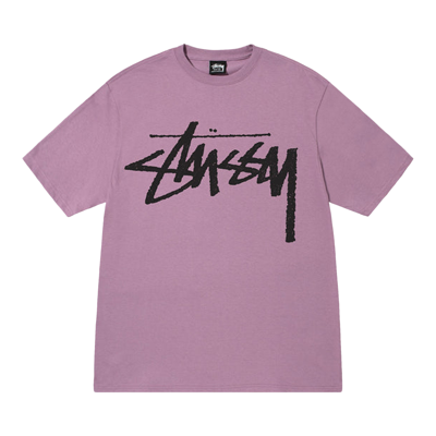Pre-owned Stussy Big Stock Tee 'orchid' In Purple