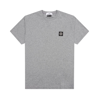 Pre-owned Stone Island Compass Patch Logo Short-sleeve T-shirt 'melange Grey'