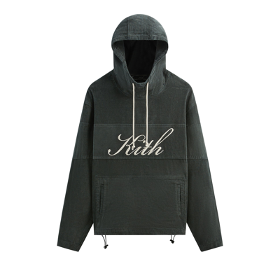 Pre-owned Kith Washed Corduroy Caden Hoodie 'machine' In Green