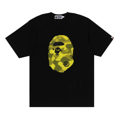 Pre-owned Bape Radiation Camo Big Ape Head Tee 'black'