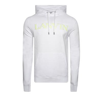 Pre-owned Lanvin Fleece Eusebio Hoodie 'optic White'