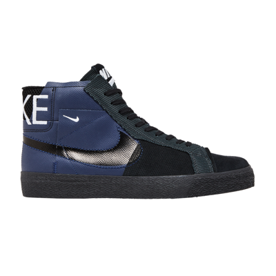 Pre-owned Nike Zoom Blazer Mid Premium Sb 'deconstructed - Midnight Navy Black' In Blue