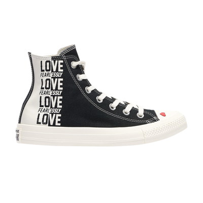 Pre-owned Converse Chuck Taylor All Star High 'love Fearlessly' In Black