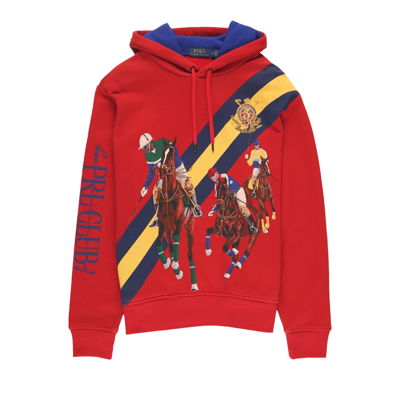 Pre-owned Polo Ralph Lauren Down Field Equestrian Hoodie 'red'