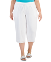 JM COLLECTION PLUS SIZE GAUZE CROPPED PANTS, CREATED FOR MACY'S