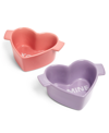 THE CELLAR 2-PC. HEART STONEWARE COCOTTE SET, CREATED FOR MACY'S