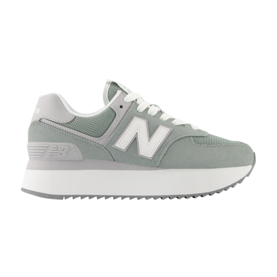 Pre-owned New Balance Wmns 574+ 'juniper' In Green