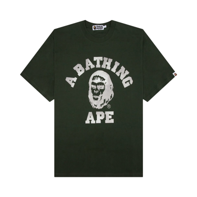 Pre-owned Bape College Graphic T-shirt 'green'