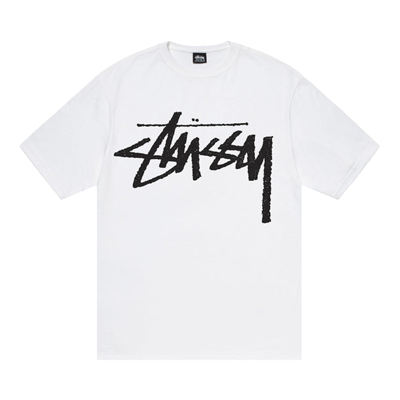 Pre-owned Stussy Big Stock Tee 'white'