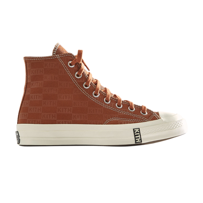 Pre-owned Converse Kith X Chuck 70 High 'gingerbread Monogram' In Orange