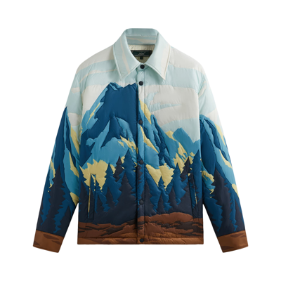 Pre-owned Kith Patchwork Brixton Puffed Shirt Jacket 'helium' In Multi-color