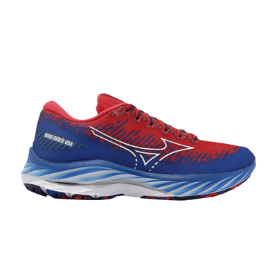 Pre-owned Mizuno Wmns Wave Rider 27 'usa' In Red