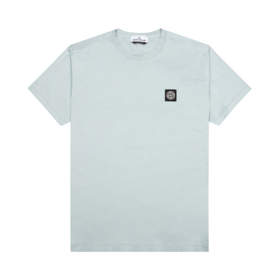 Pre-owned Stone Island Compass Patch Logo Short-sleeve T-shirt 'sky Blue'