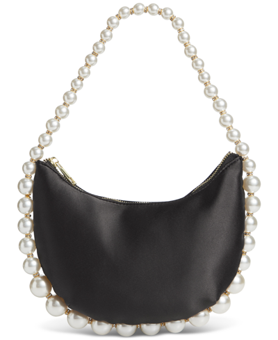 Inc International Concepts Crescent Embellished Hobo Bag, Created For Macy's In Black