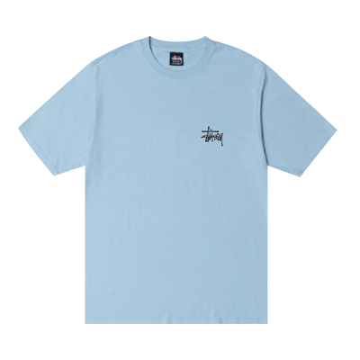 Pre-owned Stussy Basic Pigment Dyed Tee 'sky Blue'