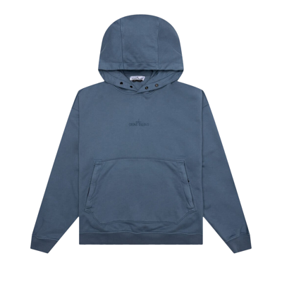 Pre-owned Stone Island Hooded Sweatshirt 'avio Blue'
