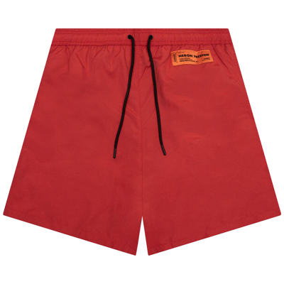 Pre-owned Heron Preston Nylon Swim Shorts 'red'