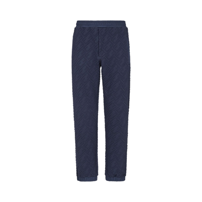 Pre-owned Fendi Embossed Jersey Sweatpants 'tribe' In Blue