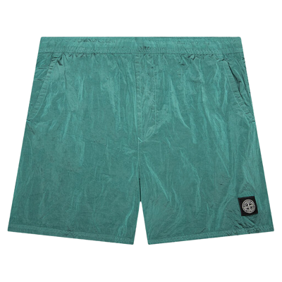 Pre-owned Stone Island Nylon Metal Shorts 'turquoise' In Blue
