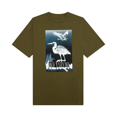 Pre-owned Heron Preston Censored Short-sleeve Tee 'dark Olive' In Green