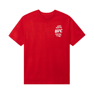 Pre-owned Anti Social Social Club X Ufc Self-titled Tee 'red'