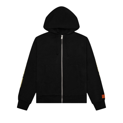 Pre-owned Heron Preston Logo Zip Hoodie 'black/red'