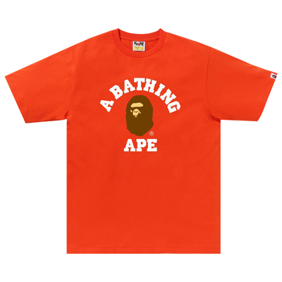 Pre-owned Bape College Tee 'orange'