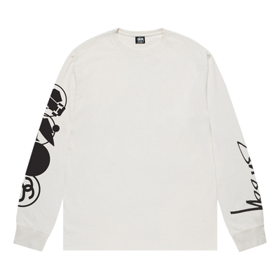 Pre-owned Stussy Stacked Pigment Dyed Long-sleeve Tee 'white'