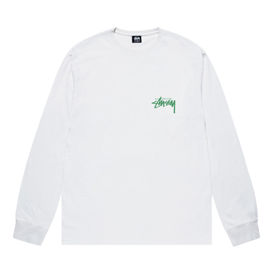 Pre-owned Stussy Landin Long-sleeve Tee 'white'