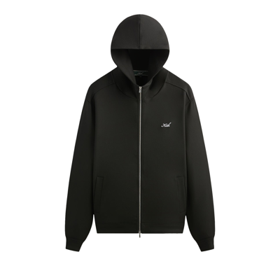 Pre-owned Kith Double Weave Selfridge Zip Up Hoodie 'black'