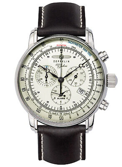 Pre-owned Zeppelin Alarm-herrenchronograph 100 Years  Chrono 8680-3