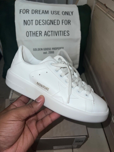 Pre-owned Golden Goose Purestar Low White W
