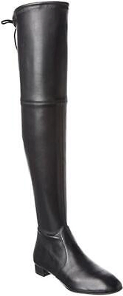 Pre-owned Stuart Weitzman $950 -  Genna 25 Otc Black Stretch Leather Boot Size 6.5