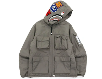 Pre-owned Bape Multi Pocket Shark Jacket Gray [001ljh801012mgra]