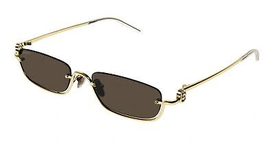 Pre-owned Gucci Sunglasses Gg1278s 001 Gold Brown
