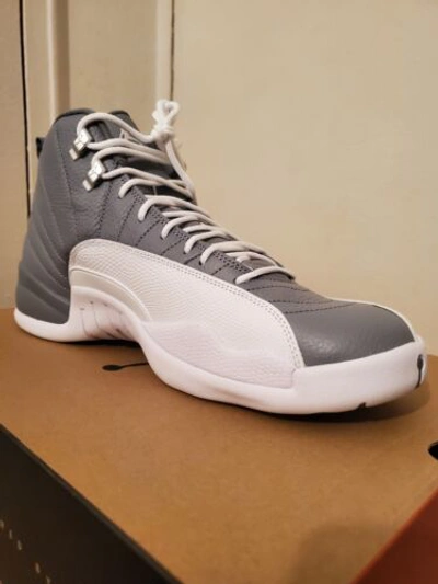 Pre-owned Jordan Brand Size 13 Air  12 Retro Stealth White/cool Grey Basketball Shoes