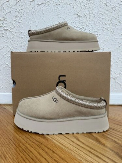Pre-owned Ugg Tazz Mustard Seed Suede Platform Clog Size 9 Women's In Hand - Free Shipping In Yellow