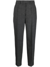 Prada Virgin Wool Pressed-crease Tailored Trousers In Gray