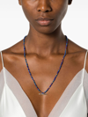 Luis Morais 14k Yellow Gold Id Bar Diamond Beaded Necklace In Gold