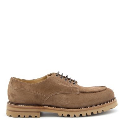 Brunello Cucinelli Brogue Shoes  Men In Brown