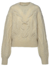 Isabel Marant Round Neck Long-sleeved Sweater In Beige