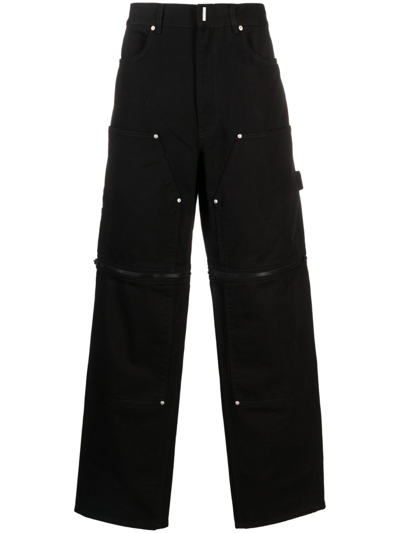 GIVENCHY BLACK WIDE-LEG JEANS