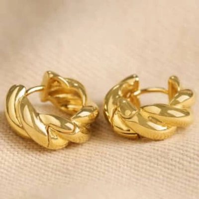 Lisa Angel Gold Rope Huggie Earrings