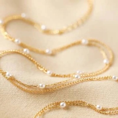 Lisa Angel Layered Seed Pearl Necklace In Gold