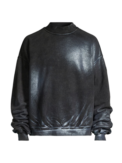 Diesel Men's Alexan Cotton Loose-fit Sweater In Black Wash