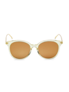 Bottega Veneta Women's Combi 54mm Round Sunglasses In Translucent Beige Brown